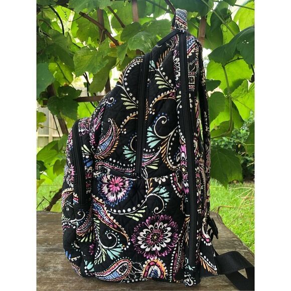VERA BRADLEY Lighten Up Essential Backpack Bandana Swirl Pattern Computer Bag - Picture 3 of 16